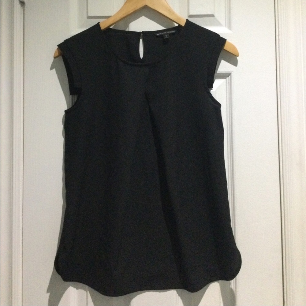 Walter Baker Elegant Black Cap Sleeve Blouse